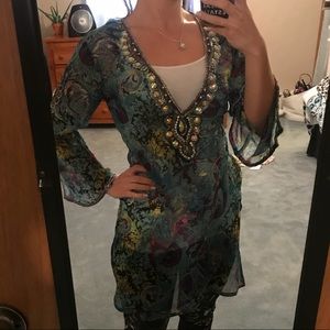 EMBELLISHED BATHING SUIT COVER UP !